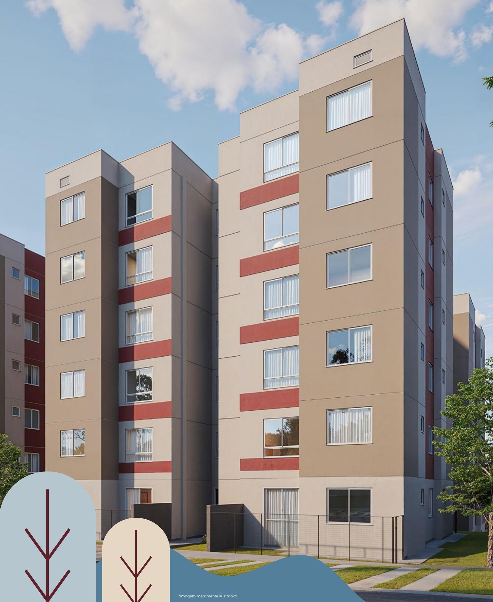 Fachada do Mendoza Residencial em Fazenda Rio Grande - PR